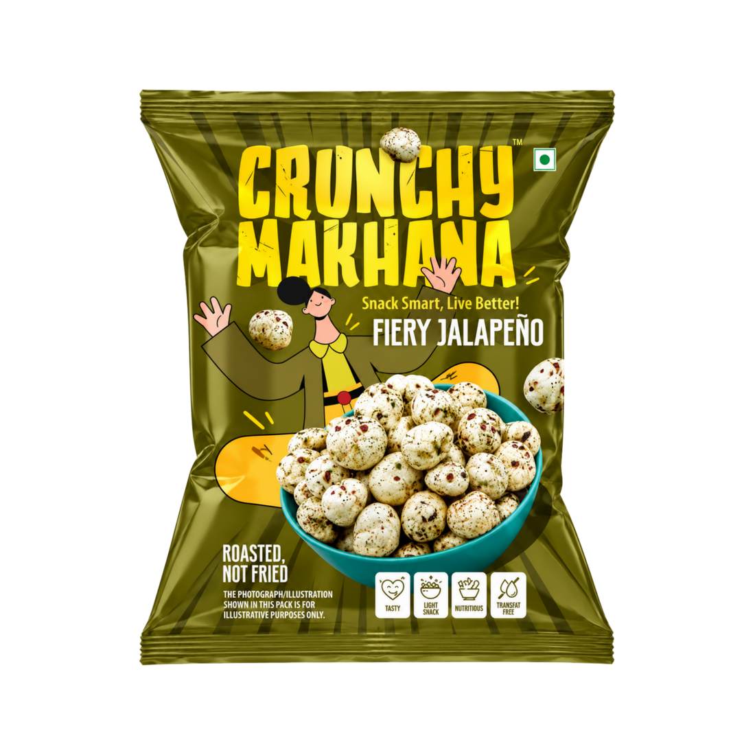 Makhana - Fiery Jalapeño (Flavoured Fox Nuts) | Crunchy Makhana