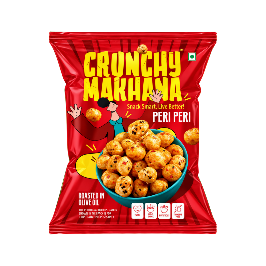 Makhana - Peri Peri (Flavoured Fox Nuts) | Crunchy Makhana